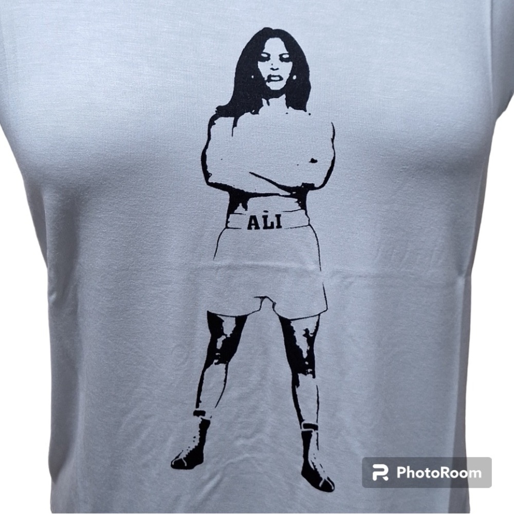 Laila Ali Womens Empowerment Top Tee - Boxer Power Stance